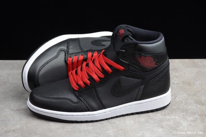 High Jordan Air OG 1 Retro Black Satin 555088-060 0525